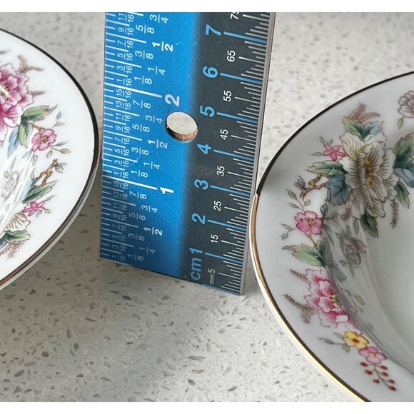 Noritake Mystery 196 Floral Rim 5.5" Bowls Set Of 2 Porcelain VTG Japan Nippon - Picture 6 of 7